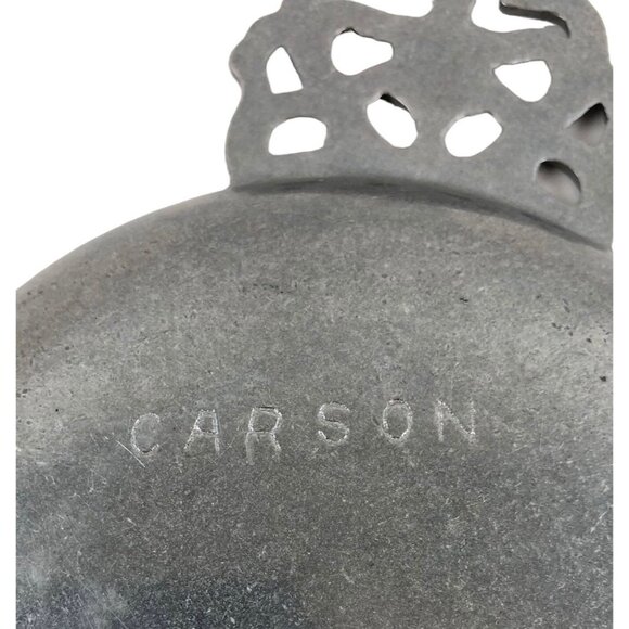 Carson Pewter Porringer Flat Decorative Handle Trinket Dish Tray Vintage Decor - Picture 6 of 10